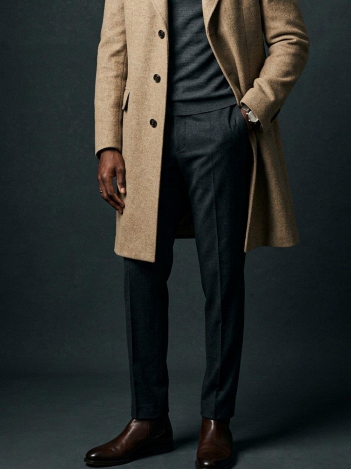 Pleated Wool Trouser