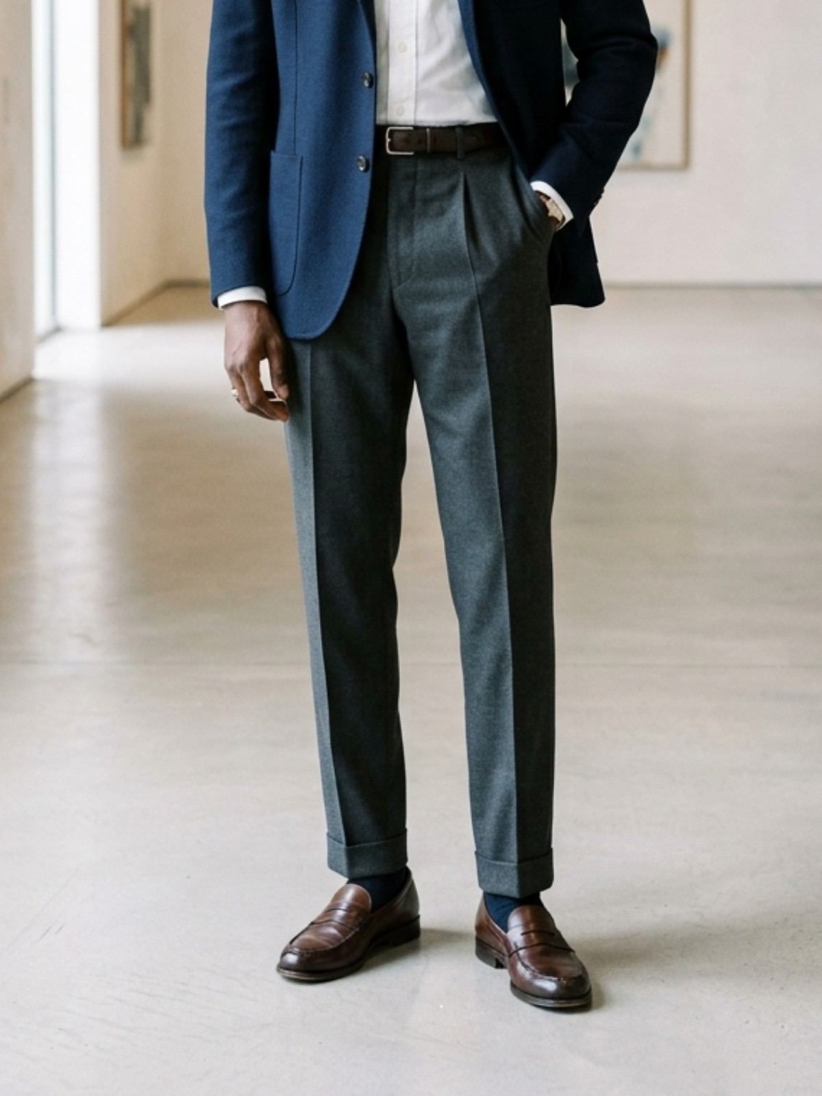 Pleated Wool Trouser: view 2