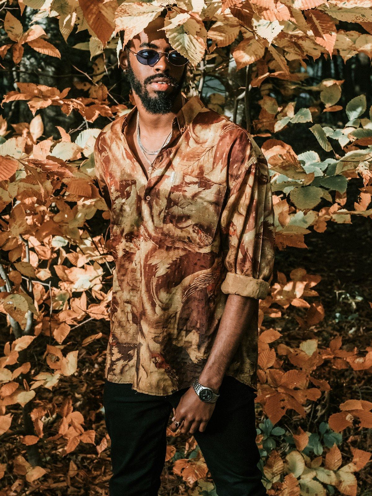 Silk Camp Collar Shirt